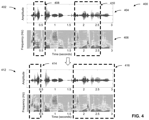 Audio waveform and frequency analysis, drawing sheet 6 from US 2026/0245301 A1
