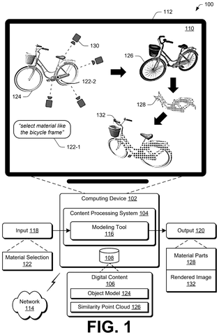 Bicycle material matching workflow overview, drawing sheet 1 from US 2026/0245320 A1