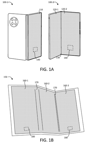 Foldable phone fingerprint sensor placement, drawing sheet 1 from US 2026/0245396 A1