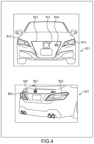Front and rear views of a vehicle, drawing sheet 4 from US 2026/0245462 A1