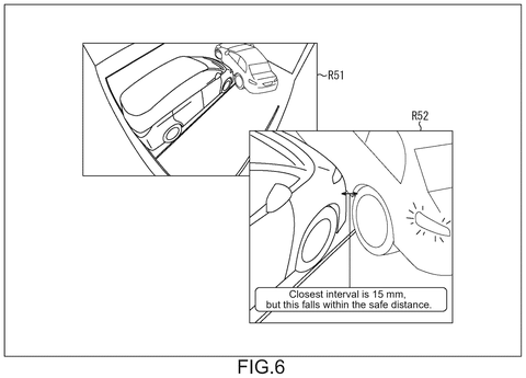 Simulated view of a close parking space, drawing sheet 6 from US 2026/0245462 A1