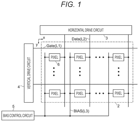 Overall pixel array circuit layout, drawing sheet 1 from US 2026/0245511 A1