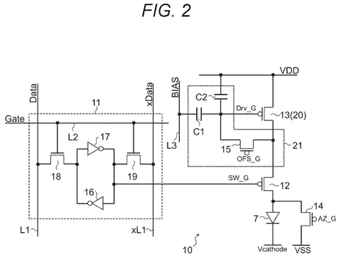 Individual pixel driver and switch circuit, drawing sheet 2 from US 2026/0245511 A1