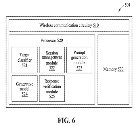 Device processor and wireless circuitry, drawing sheet 6 from US 2026/0245560 A1