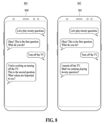 Comparison of conversational context sessions, drawing sheet 8 from US 2026/0245560 A1