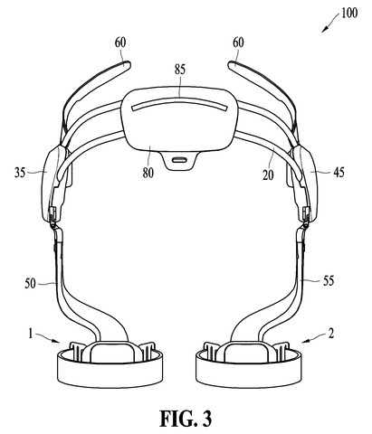 Front view of wearable device, drawing sheet 3 from US 2026/0245993 A1