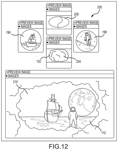 Computer interface for selecting images, drawing sheet 8 from US 2026/0246909 A1