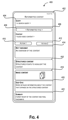 Mobile app interface showing search results, drawing sheet 4 from US 2026/0246985 A1