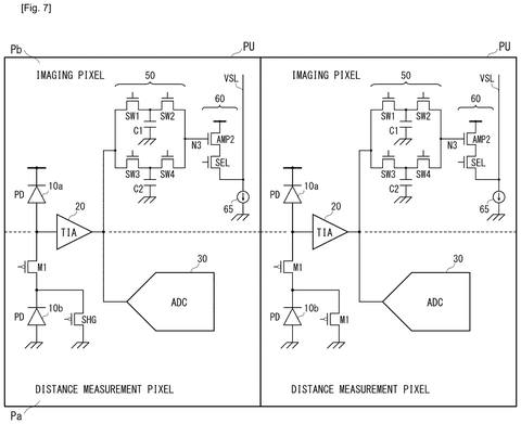 Distance and imaging pixel circuits, drawing sheet 7 from US 2026/0247052 A1