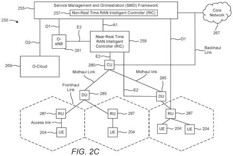 Open radio access network architecture, drawing sheet 4 from US 2026/0247341 A1