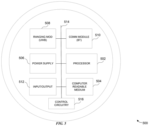 Internal components of an accessory device., drawing sheet 5 from US 2026/0247456 A1