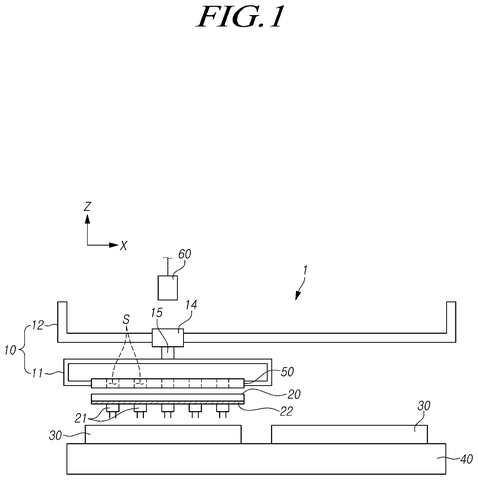 Laser transfer system cross-section., drawing sheet 1 from US 2026/0247769 A1