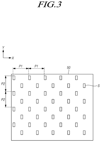Micro LED arrangement on substrate., drawing sheet 3 from US 2026/0247769 A1