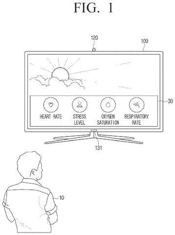 Television monitoring user health, drawing sheet 1 from US 2026/0248464 A1