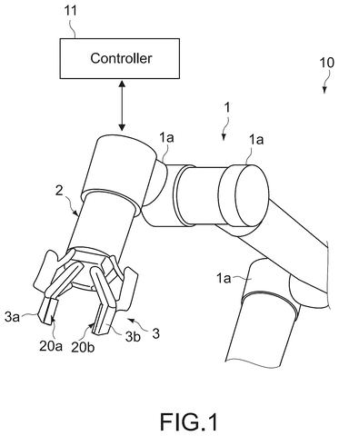 Complete robotic arm and controller, drawing sheet 1 from US 2026/0249470 A1