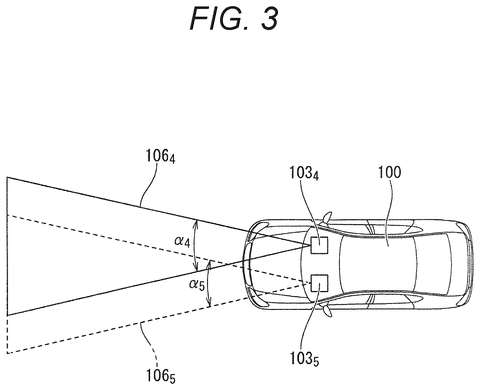 Vehicle with side-by-side sensors., drawing sheet 3 from US 2026/0249864 A1