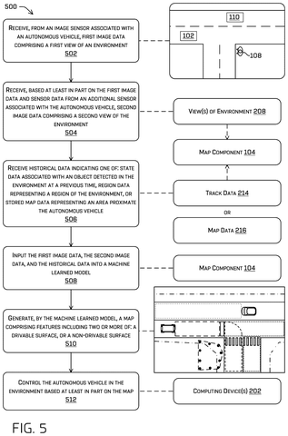 Flowchart of real-time map generation steps, drawing sheet 6 from US 2026/0249887 A1