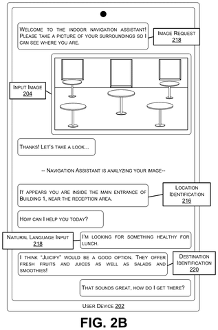 Conversational navigation assistant interface, drawing sheet 3 from US 2026/0251458 A1