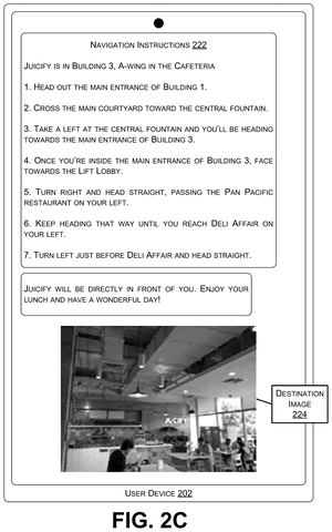 Turn-by-turn indoor directions, drawing sheet 4 from US 2026/0251458 A1
