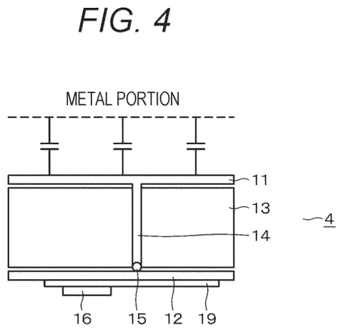 Sensor unit with metal portion., drawing sheet 4 from US 2026/0251688 A1