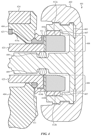Crown with alternative capacitor plate configuration, drawing sheet 6 from US 2026/0252033 A1