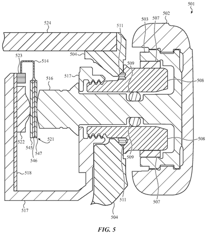 Crown mechanism with threaded internal adjustment, drawing sheet 7 from US 2026/0252033 A1