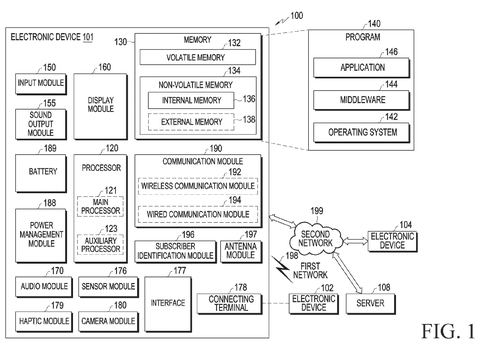 Electronic device system architecture, drawing sheet 1 from US 2026/0252142 A1