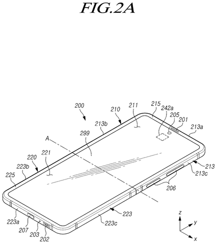 Front view of smartphone, drawing sheet 2 from US 2026/0252146 A1