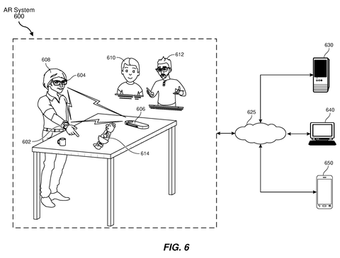 Connected augmented reality system overview, drawing sheet 6 from US 2026/0252168 A1