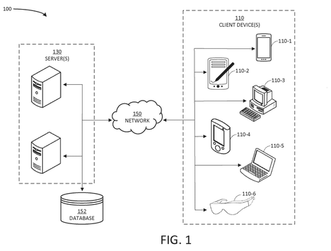 Network system architecture diagram, drawing sheet 1 from US 2026/0252210 A1