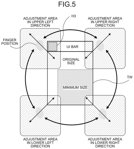 Adjustment areas in four directions, drawing sheet 5 from US 2026/0252225 A1