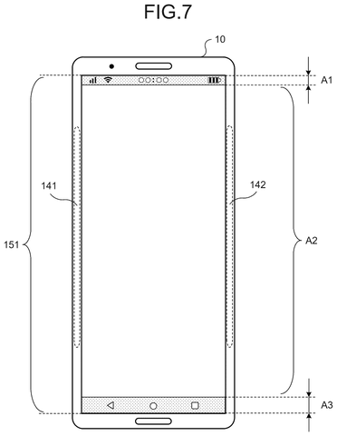 Touch detection zones on device edges, drawing sheet 7 from US 2026/0252225 A1