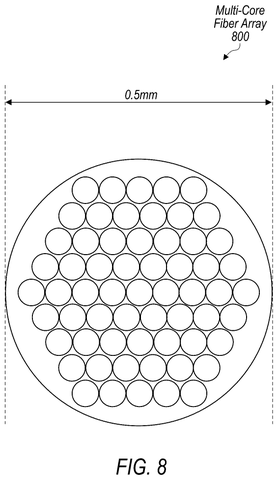 Multi-core fiber array cross-section, drawing sheet 8 from US 2026/0252278 A1