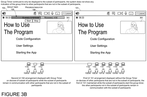 Timer continuing during presentation progression, drawing sheet 4 from US 2026/0252301 A1