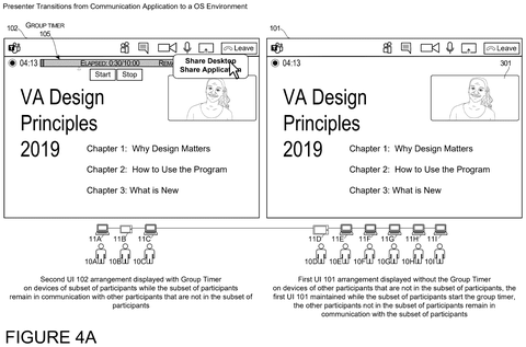 Accessing desktop sharing options menu, drawing sheet 7 from US 2026/0252301 A1
