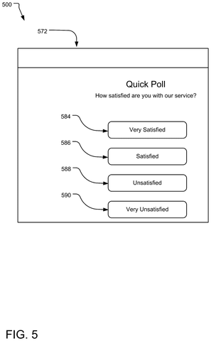 Quick poll customer satisfaction screen, drawing sheet 5 from US 2026/0252314 A1
