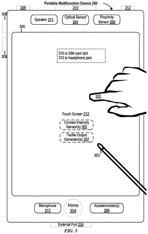 Front view of mobile device, drawing sheet 4 from US 2026/0252370 A1