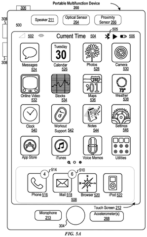 Home screen on mobile device, drawing sheet 6 from US 2026/0252370 A1