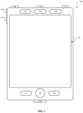Front view of device, drawing sheet 1 from US 2026/0252386 A1