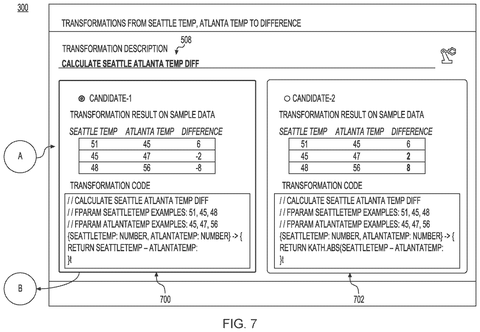 Candidate transformation comparison, drawing sheet 7 from US 2026/0252541 A1