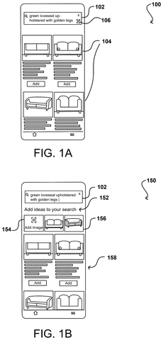 Search interface suggesting image additions, drawing sheet 1 from US 2026/0252623 A1