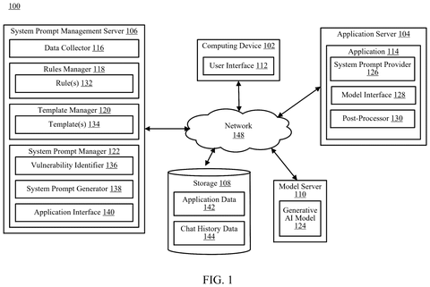 System architecture network diagram, drawing sheet 1 from US 2026/0252707 A1