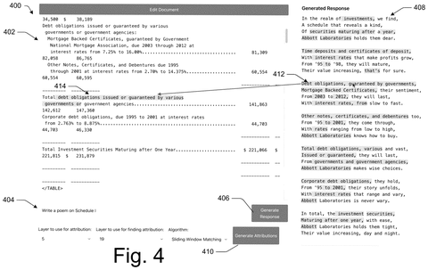 Interactive document annotation and attribution interface, drawing sheet 4 from US 2026/0252791 A1