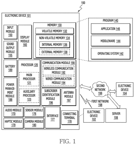 System architecture of electronic device, drawing sheet 1 from US 2026/0252826 A1