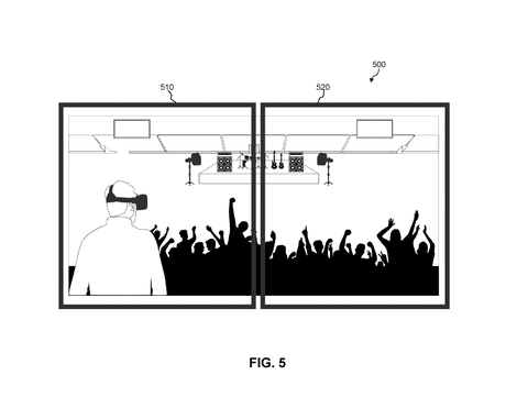 Immersive concert environment view, drawing sheet 5 from US 2026/0253046 A1