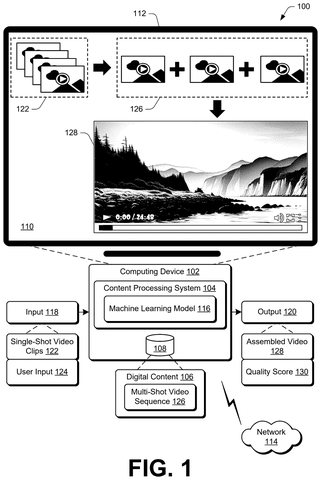 Video clip assembly and scoring, drawing sheet 1 from US 2026/0253190 A1