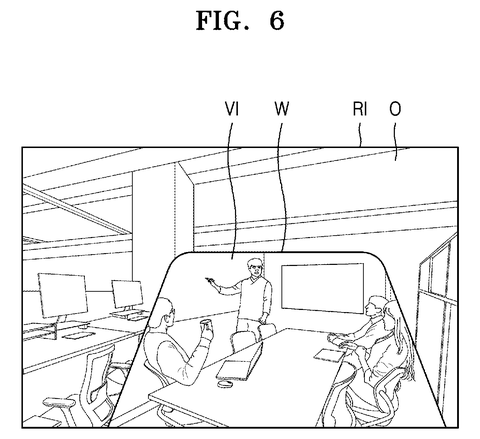 Virtual window in office, drawing sheet 6 from US 2026/0253245 A1