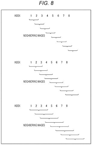 Neighboring frame index intervals, drawing sheet 8 from US 2026/0253252 A1
