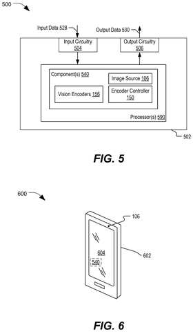 Smartphone with vision encoder, drawing sheet 6 from US 2026/0253256 A1