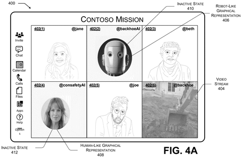Group video call interface, drawing sheet 4 from US 2026/0253296 A1